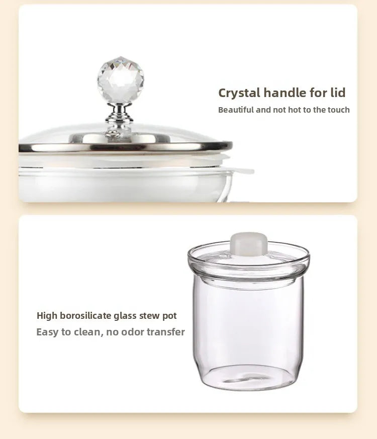 220V Geligao Automatic Double Boiler Health Kettle Thick Glass Multi Function Electric Tea Maker