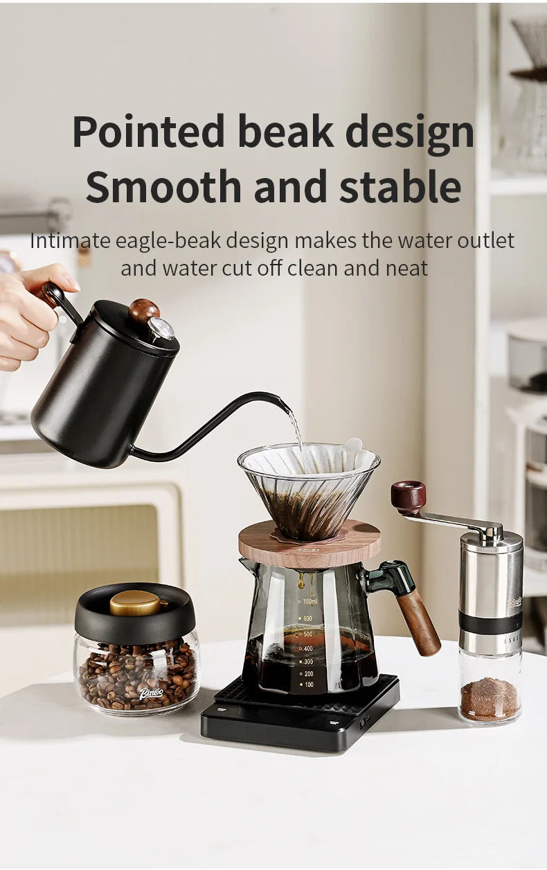 Bincoo Pour Over Coffee Maker Set 800ml Glass Carafe Coffee with Glass Coffee Filter Drip Coffee Maker Set for Home or Office