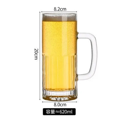 Draft Beer Mugs 600ml Japanese Coffee Mug Large Capacity Glass Cup