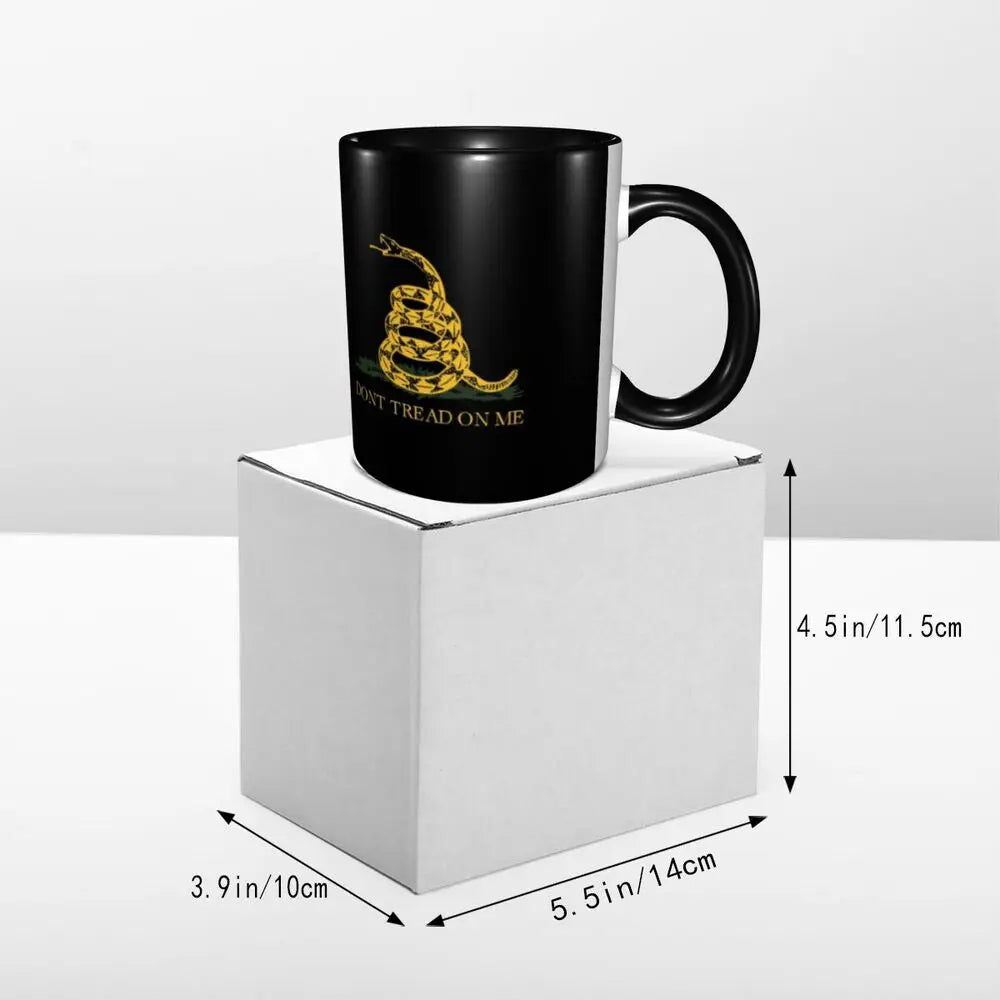 Dont Tread On Me Coffee Mug DIY Personalized Gadsden Flag Ceramic Mug Creative Present
