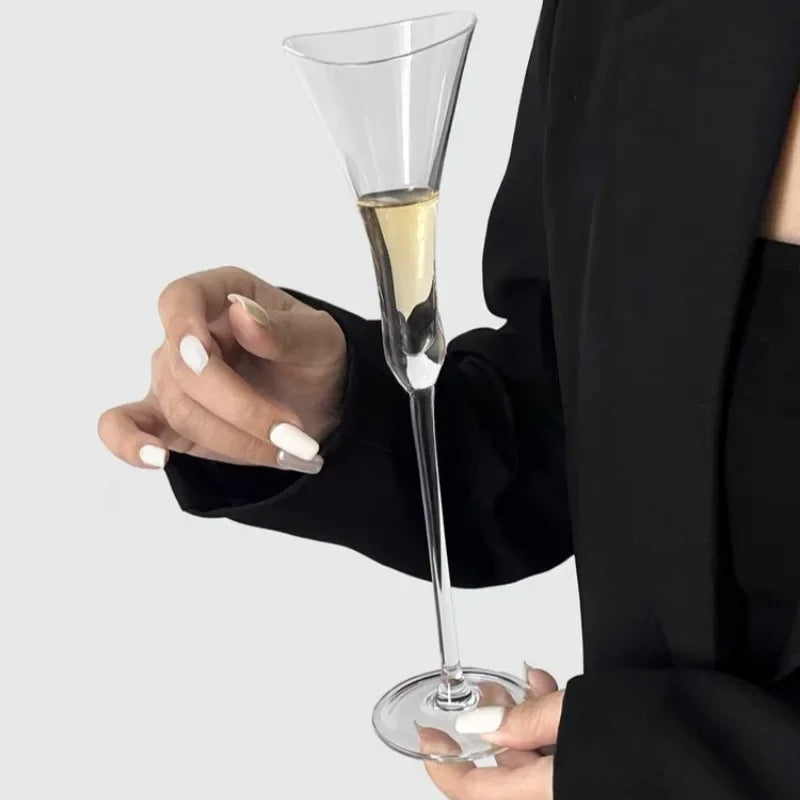 1/2PC Crystal Champagne Glasses Sparkling Wine Goblets Cinched Waist Wide Mouth Creative  Champagne Glasses Cocktail Glasses
