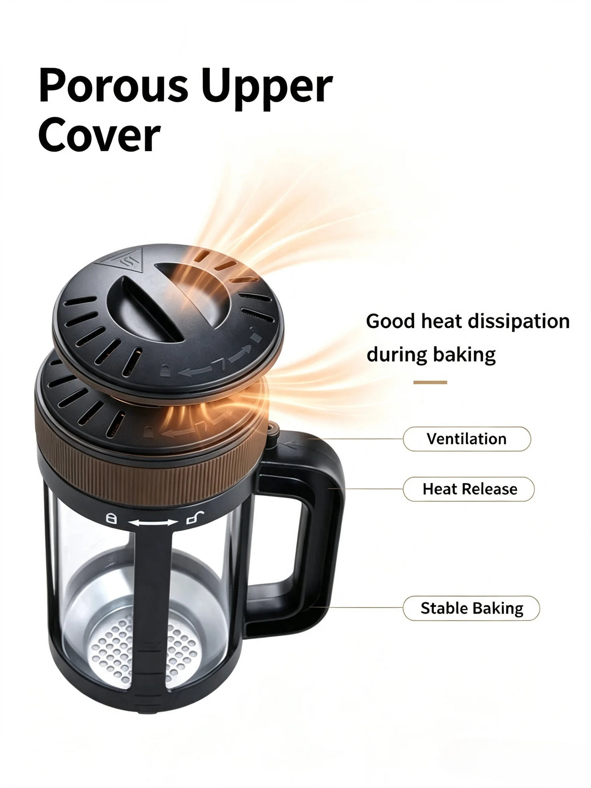 New 220V Electric Coffee Bean Roaster Baking Machine With Temperature Control And Timing Function Automatic Cooling