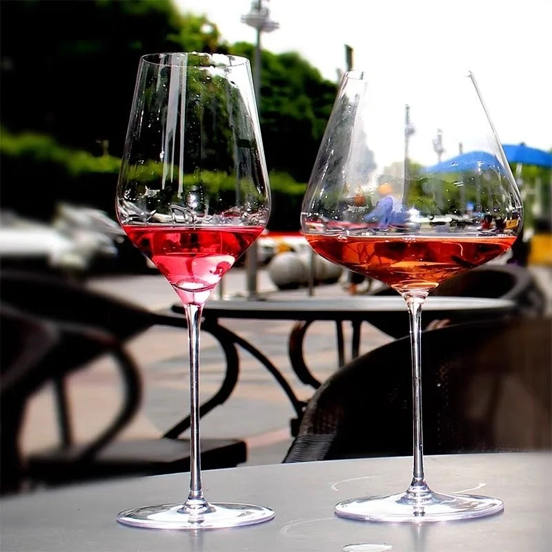 New Burgundy Bordeaux Style Light Luxury Wine Glass Ultra-thin Craftsmanship Slim Cup Stems Birthday Party Bar Classics Goblet