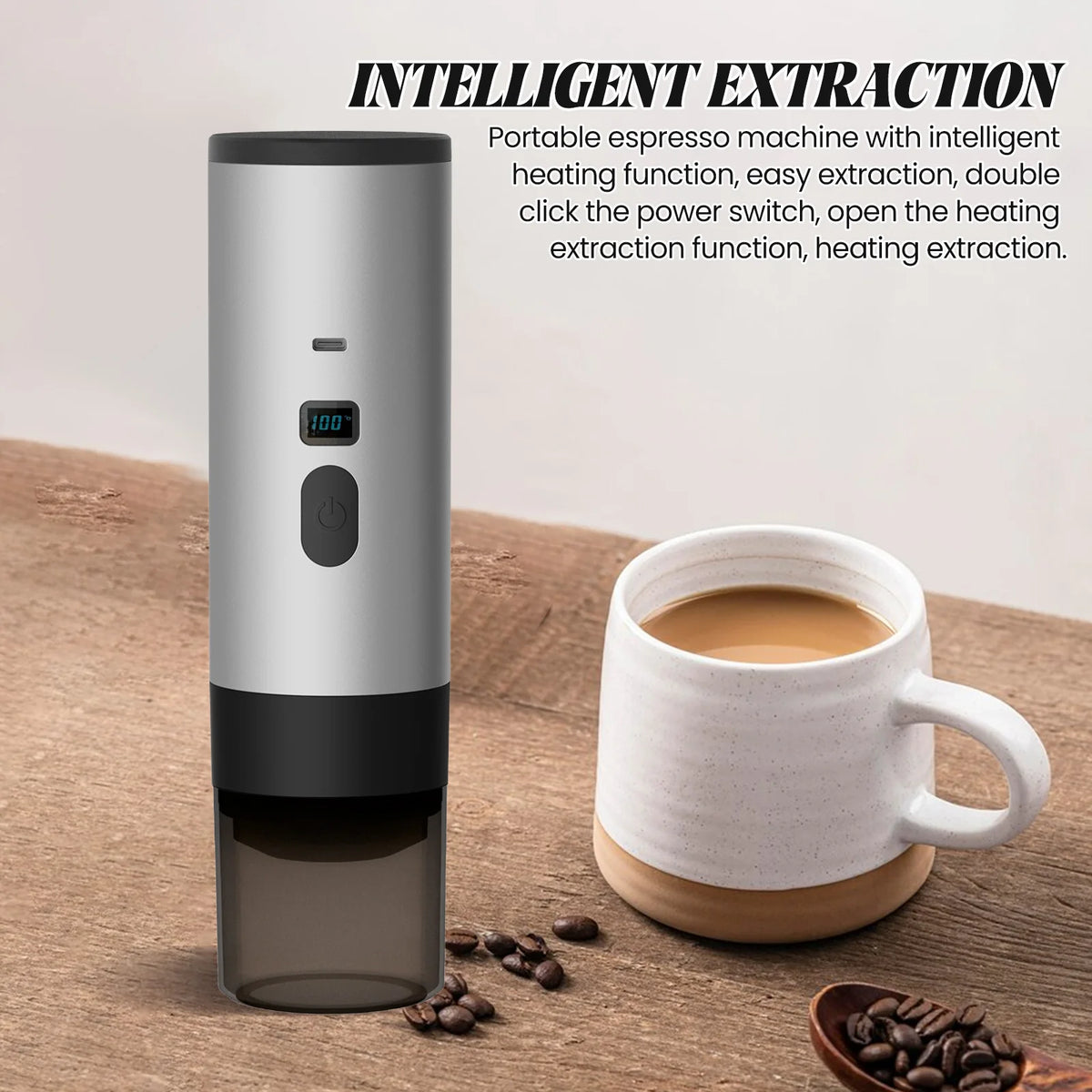 Portable 3 in 1 USB Coffee Maker 20Bar Espresso Machine Fast Heating for Travel Car Home