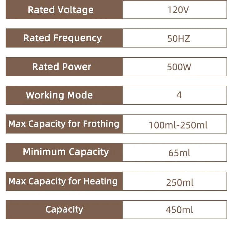 110V/220V Electric Milk Frother 4 In 1 Auto Mixer for Coffee Milk Foamer Machine Foldable handle Milk Heating Steamer Foamer