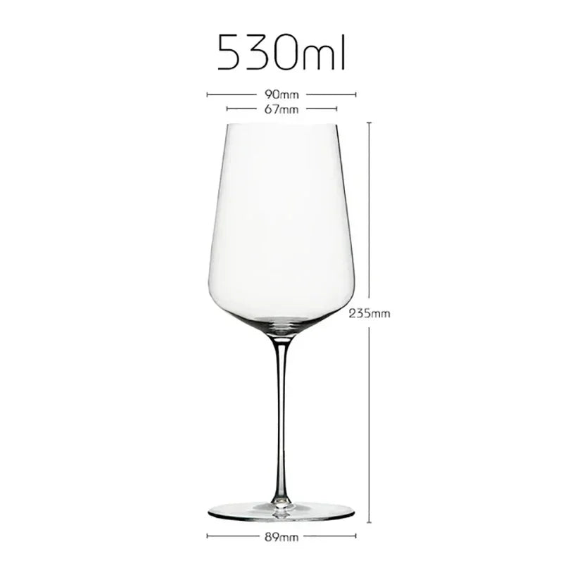 New Burgundy Bordeaux Style Light Luxury Wine Glass Ultra-thin Craftsmanship Slim Cup Stems Birthday Party Bar Classics Goblet