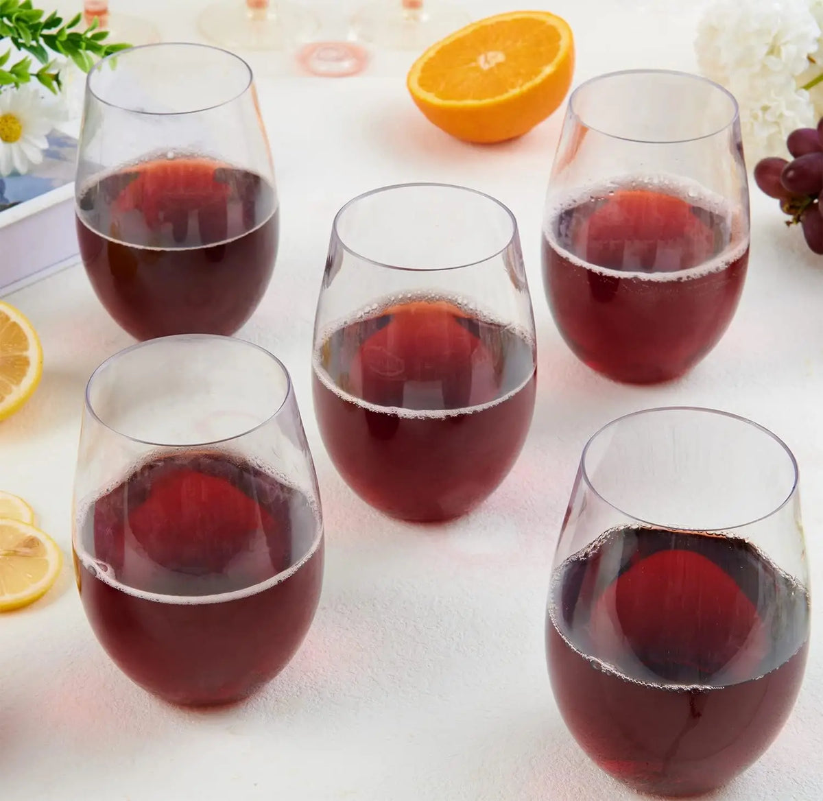 10-pack of 12-ounce crystal clear disposable wine glasses, reusable plastic wine glasses, suitable for parties and weddings