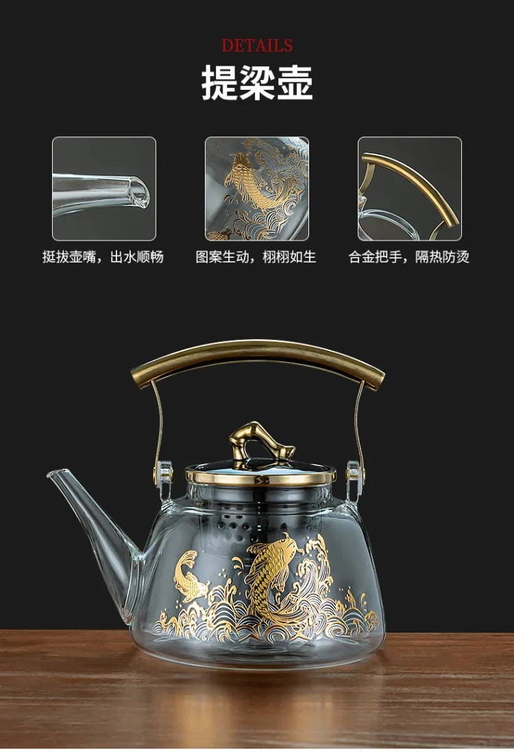 220V Electric ceramic tea pot glass tea pot water kettle tea brewing pot new small ceramic tea burner