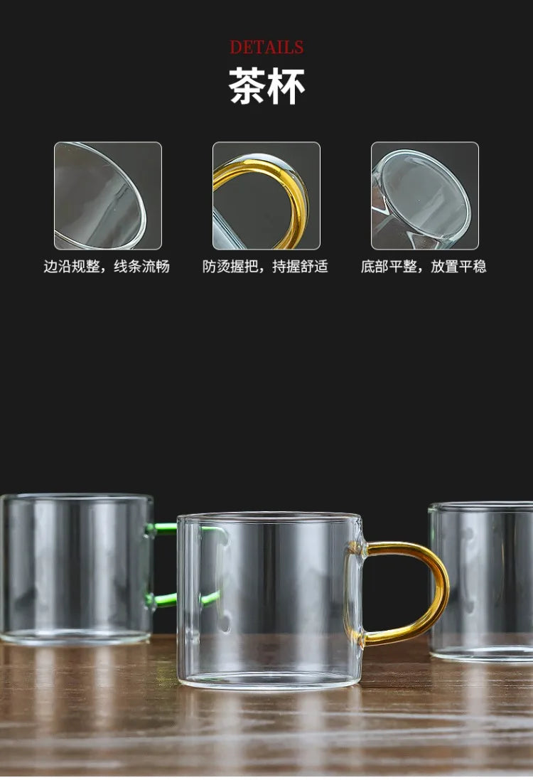Electric Glass Teapot Kettle 220V with Induction Heating Plate for Quick Tea Water Boiling - Kitchen Tea Making Tool LYH
