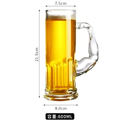Draft Beer Mugs 600ml Japanese Coffee Mug Large Capacity Glass Cup