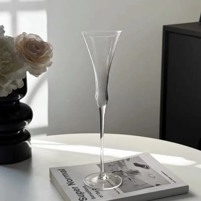 1/2PC Crystal Champagne Glasses Sparkling Wine Goblets Cinched Waist Wide Mouth Creative  Champagne Glasses Cocktail Glasses