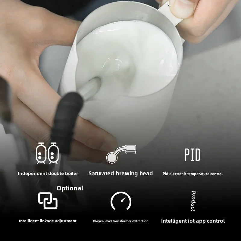 Coffee Maker Data-s,Water Tank Version 220V 50-60Hz, Italian Semi-automatic, 9Bar Dual Boiler,Pressure Swing Extraction,No paid