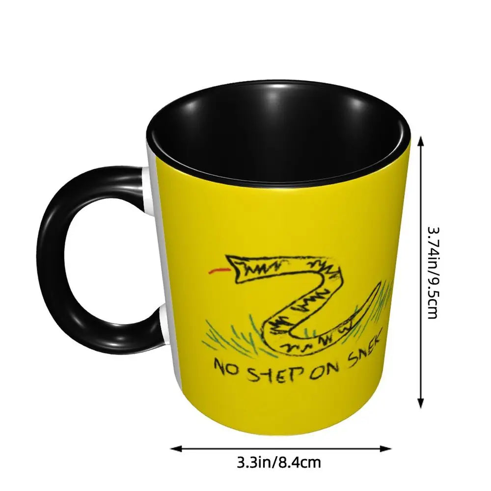 Dont Tread On Me Coffee Mug DIY Personalized Gadsden Flag Ceramic Mug Creative Present