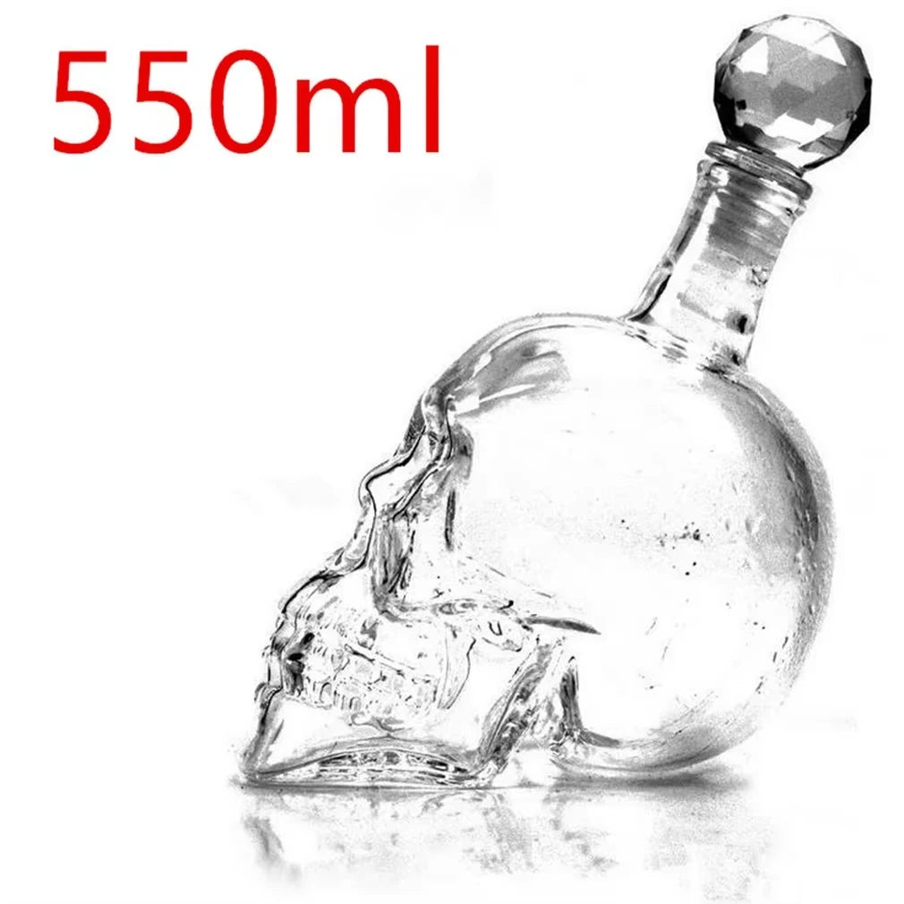 Transparent Skull Glass Wine Decanter Set Whiskey Skull Shot GlassesSkeleton Wine Glass For Bar Family Halloween Decoration Mug