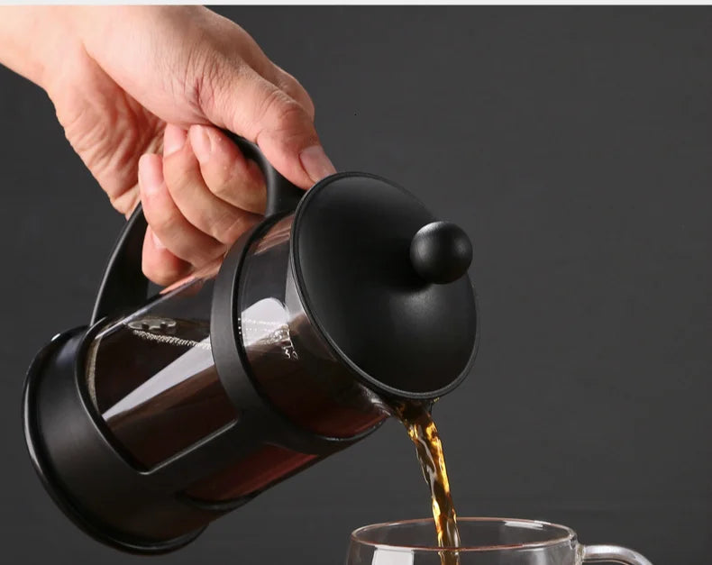 High-capacity 1L Share Coffee French Press Coffe Filter Coffee House Home Office Cafe Barista Tool Coffeepot Cold Brew Tea Maker