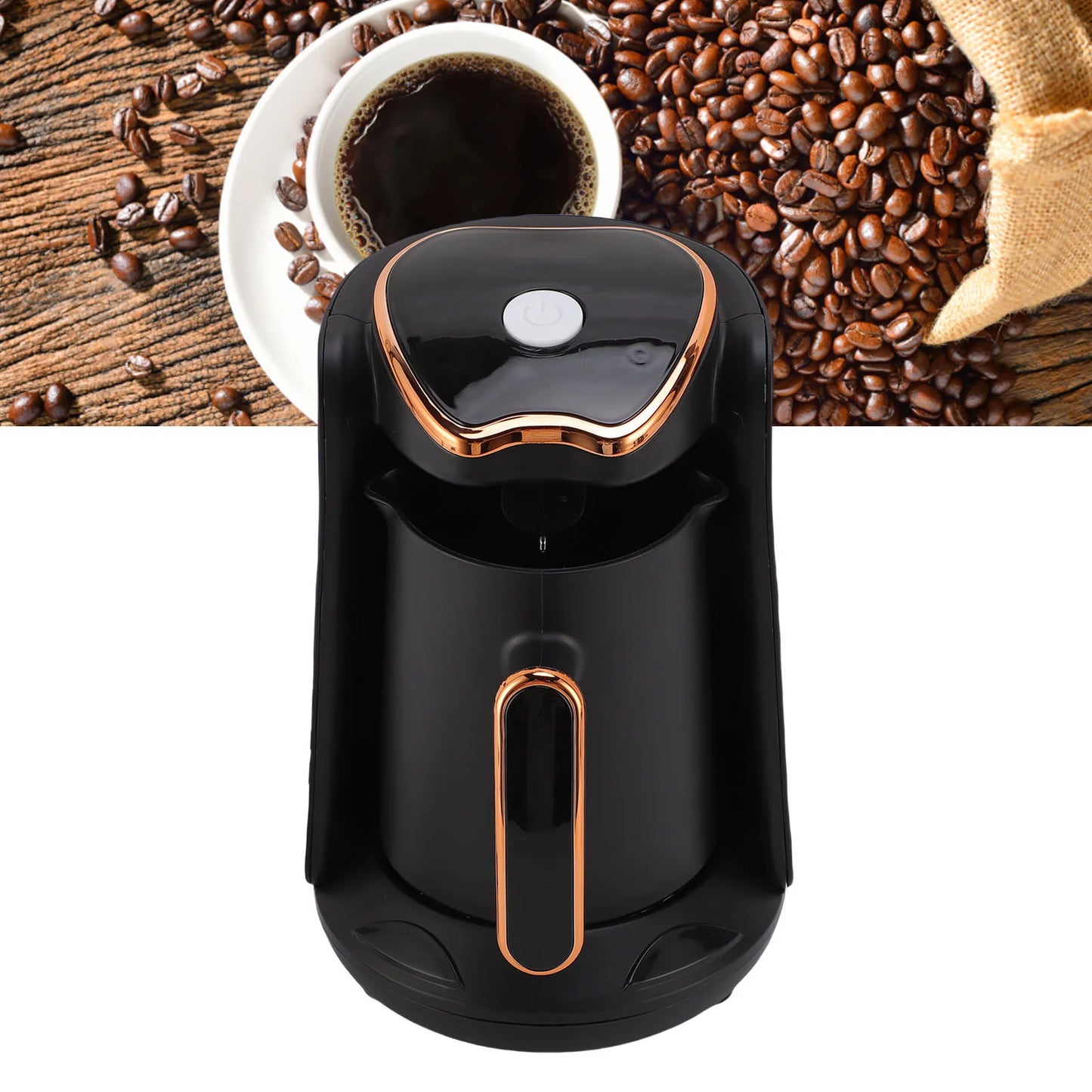 Turkish Coffee Machine Turkish Coffee Maker 600W 4 Cups Anti Overflow Anti Dry Burning Portable Turkish Coffee Machine for Home