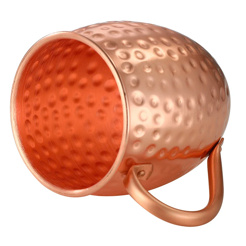 400ml 13.3oz 100% Copper Moscow Mule Mug Durable Coppery Beer Mugs Coffee Mug Milk Cup Pure Copper Cup Drinkware