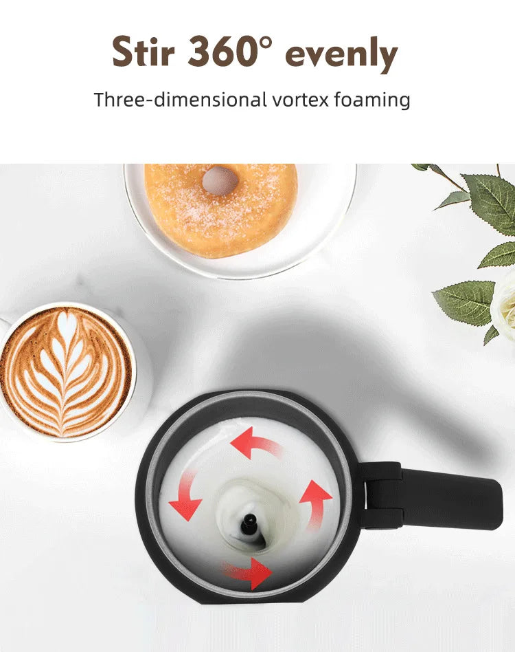 110V/220V Electric Milk Frother 4 In 1 Auto Mixer for Coffee Milk Foamer Machine Foldable handle Milk Heating Steamer Foamer