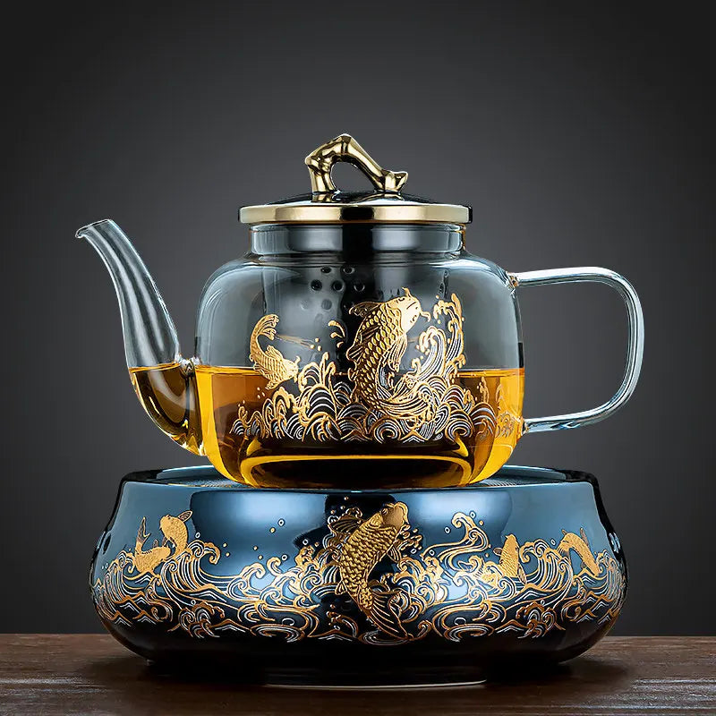 220V Electric ceramic tea pot glass tea pot water kettle tea brewing pot new small ceramic tea burner