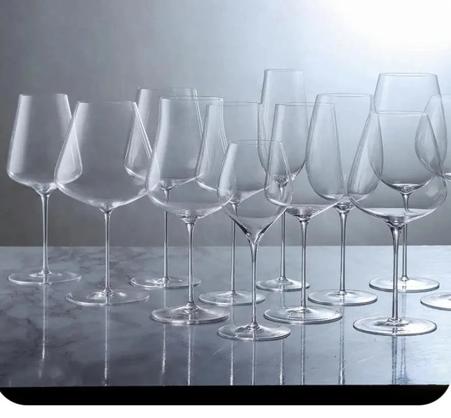 Ultra Thin Crystal Glass Goblet Sensory Oot-bellied Red Wine Glass Home Fine Stick Wine Burgundy Glass