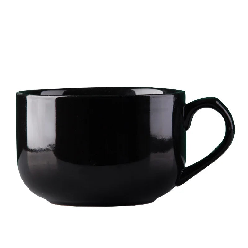 700ml Coffee Mug Large Capacity Ceramic Breakfast Oatmeal Milk Tea Cup Instant Noodles Bowl Novelty Gifts Best For Your Friends