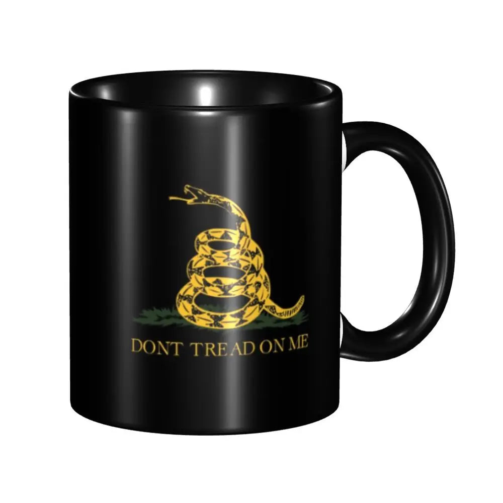 Dont Tread On Me Coffee Mug DIY Personalized Gadsden Flag Ceramic Mug Creative Present