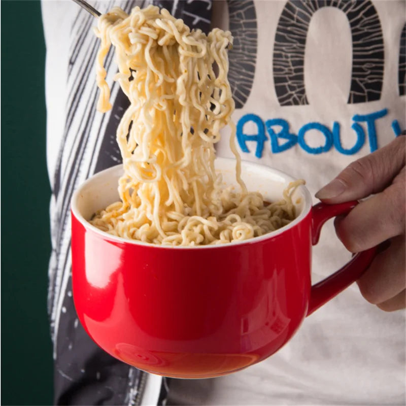 700ml Coffee Mug Large Capacity Ceramic Breakfast Oatmeal Milk Tea Cup Instant Noodles Bowl Novelty Gifts Best For Your Friends