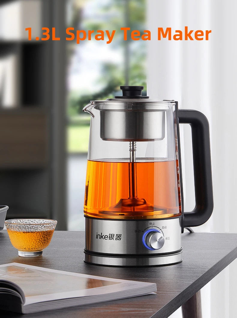 1.3L Electric Kettle Automatic Steam Spray Teapot with Filter Multifunctional Glass Teapots Thermo Pot Home Boil Water Kettle
