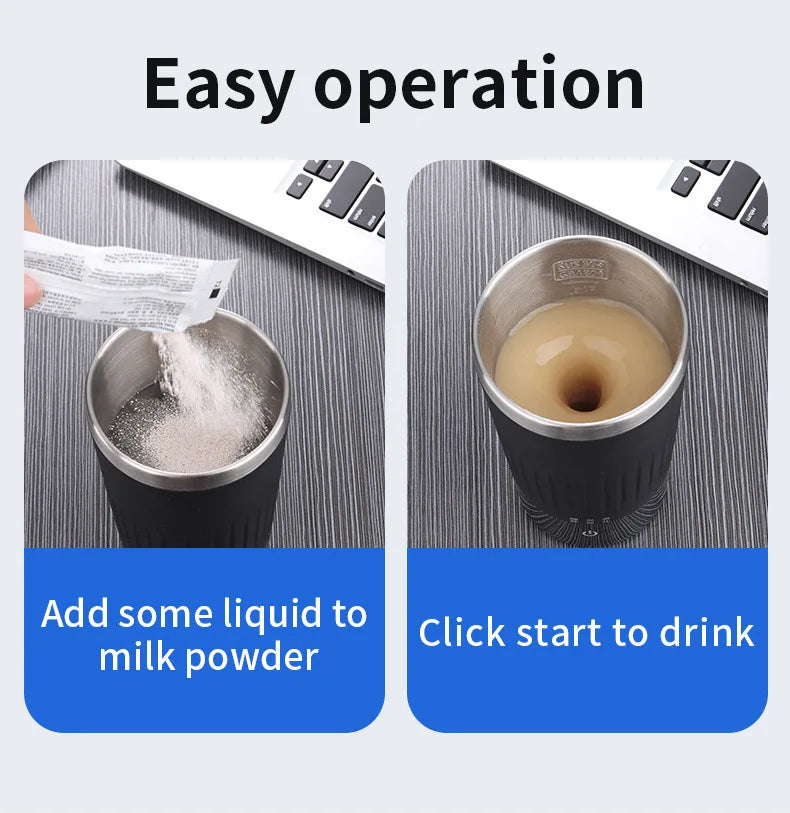 400ML Automatic Self Stirring Cup Magnetic Coffee Mixing Mug USB Rechargeable Waterproof Smart Drinking Cups Gift Recommend