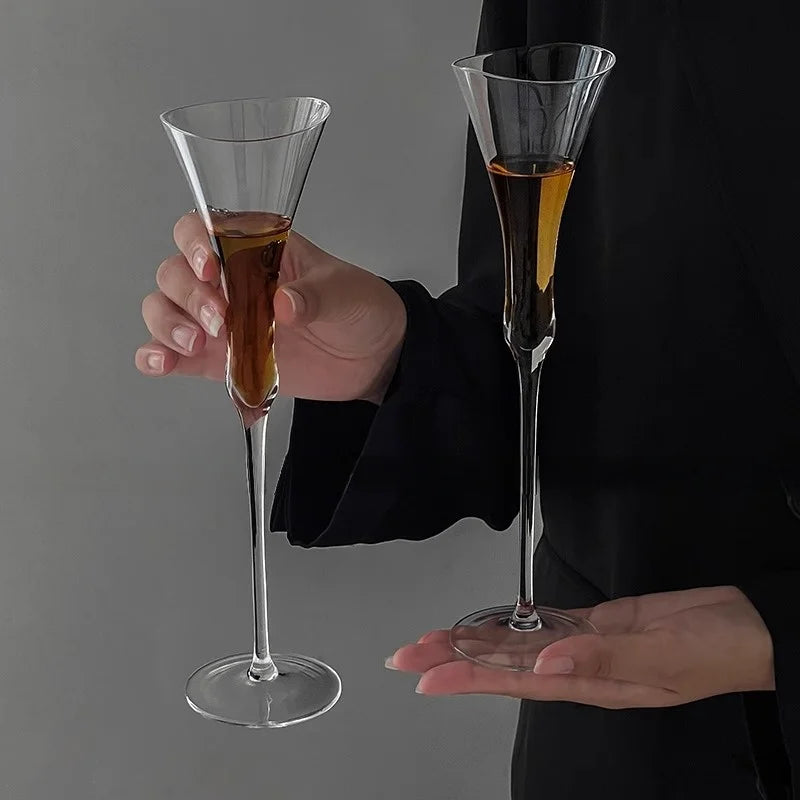 1/2PC Crystal Champagne Glasses Sparkling Wine Goblets Cinched Waist Wide Mouth Creative  Champagne Glasses Cocktail Glasses