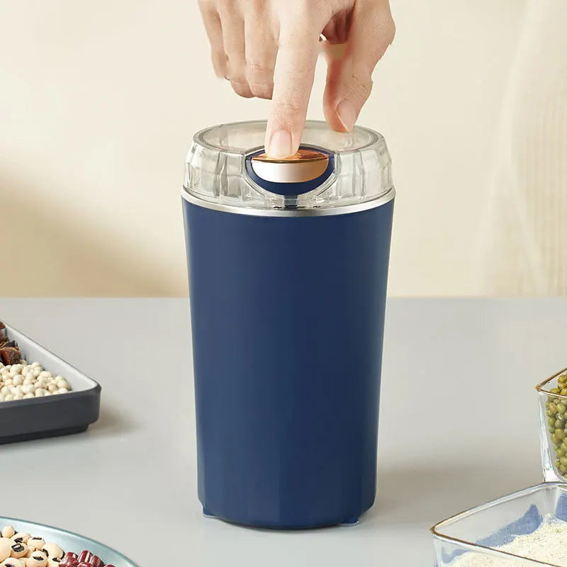 2025 New Portable Coffee Grinder Household Small Grain Grinder 8 Knife Stainless Steel Nut Bean Grain Grinding Mixer