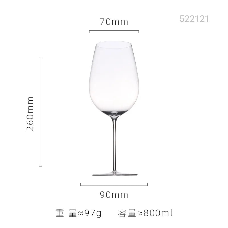 Ultra Thin Crystal Glass Goblet Sensory Oot-bellied Red Wine Glass Home Fine Stick Wine Burgundy Glass