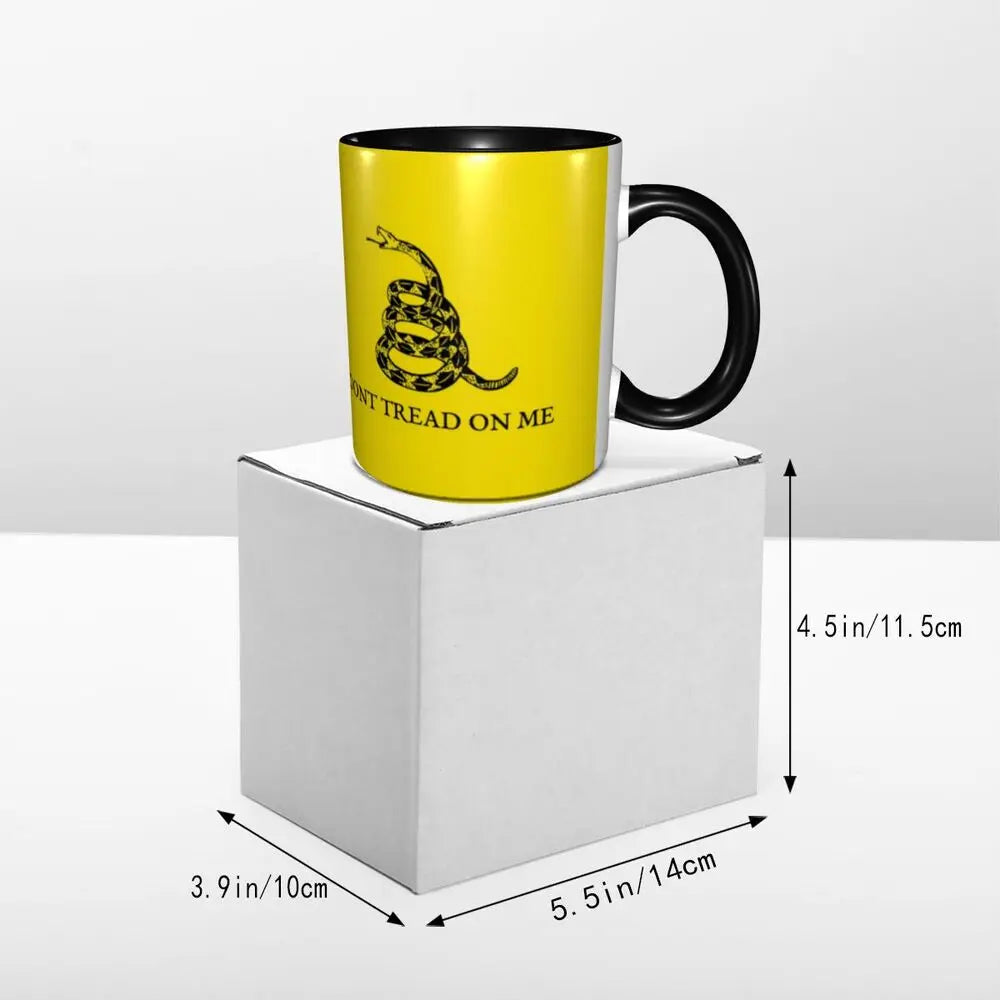 Dont Tread On Me Coffee Mug DIY Personalized Gadsden Flag Ceramic Mug Creative Present