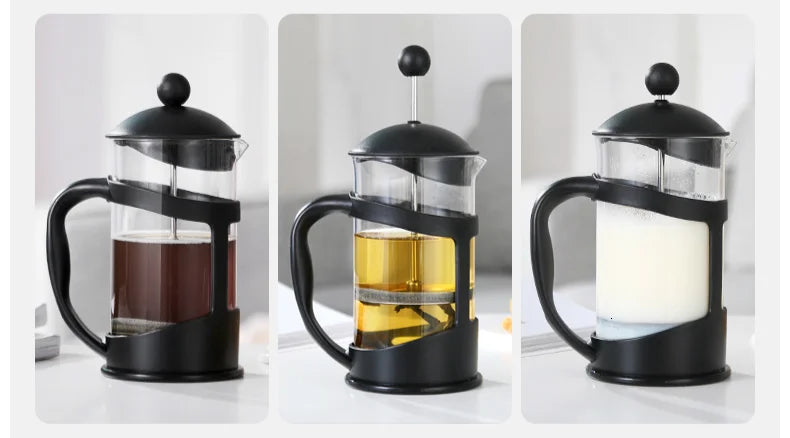 High-capacity 1L Share Coffee French Press Coffe Filter Coffee House Home Office Cafe Barista Tool Coffeepot Cold Brew Tea Maker