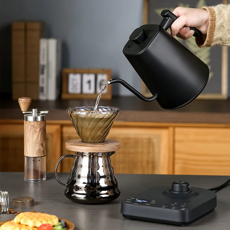 Electric Gooseneck Kettle 1000ML  Hand Brew Coffee Tea 1200W Pot Smart Teapot Temperature Control Pot Rapid Heating Kettle 220v