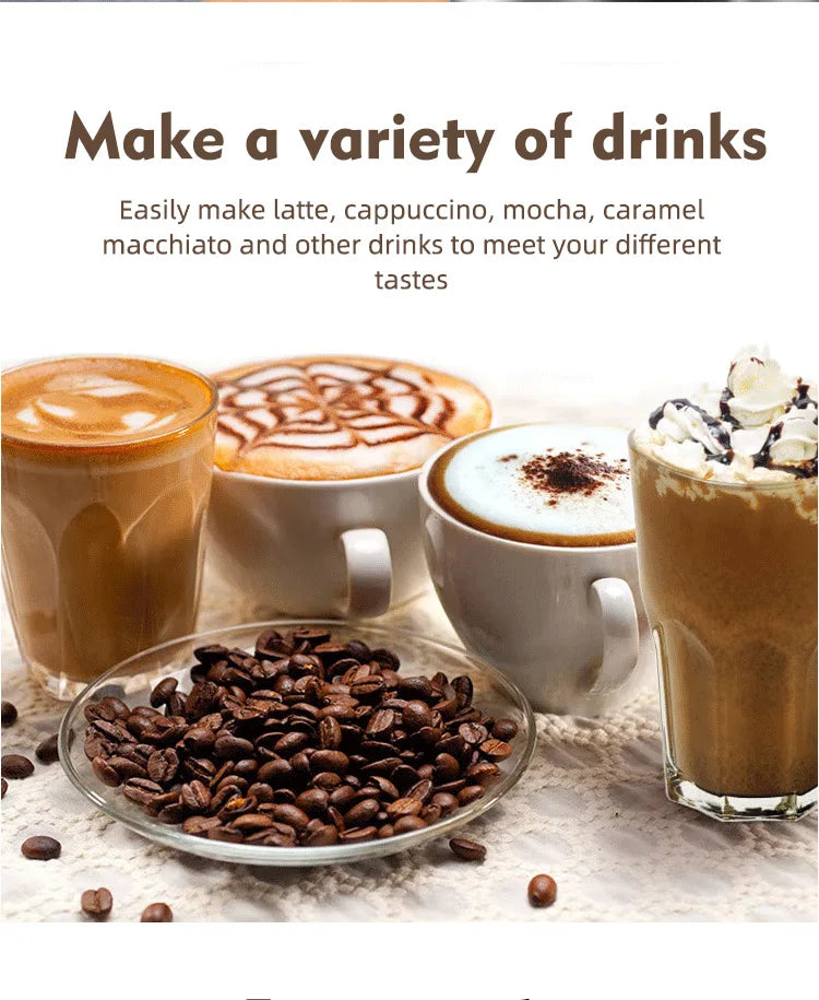 110V/220V Electric Milk Frother 4 In 1 Auto Mixer for Coffee Milk Foamer Machine Foldable handle Milk Heating Steamer Foamer