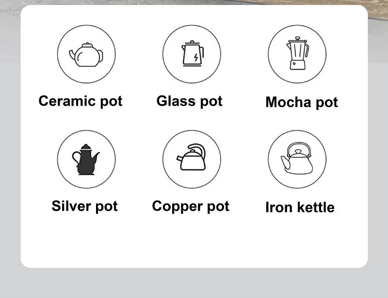1500W Electric Ceramic Stove Smart Tea Stove Boiling Water Heater 8 Gear Heating Stove Office Timing Tea Maker Auto Keep Warm