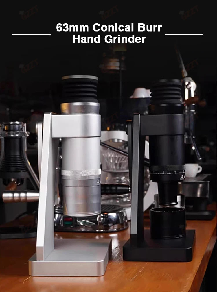 GZZT Z63 Manual Coffee Grinder 8-Core 63mm Conical Burr Grinder SOE Bean Miller Espresso with Hand Crank Grinding Machine
