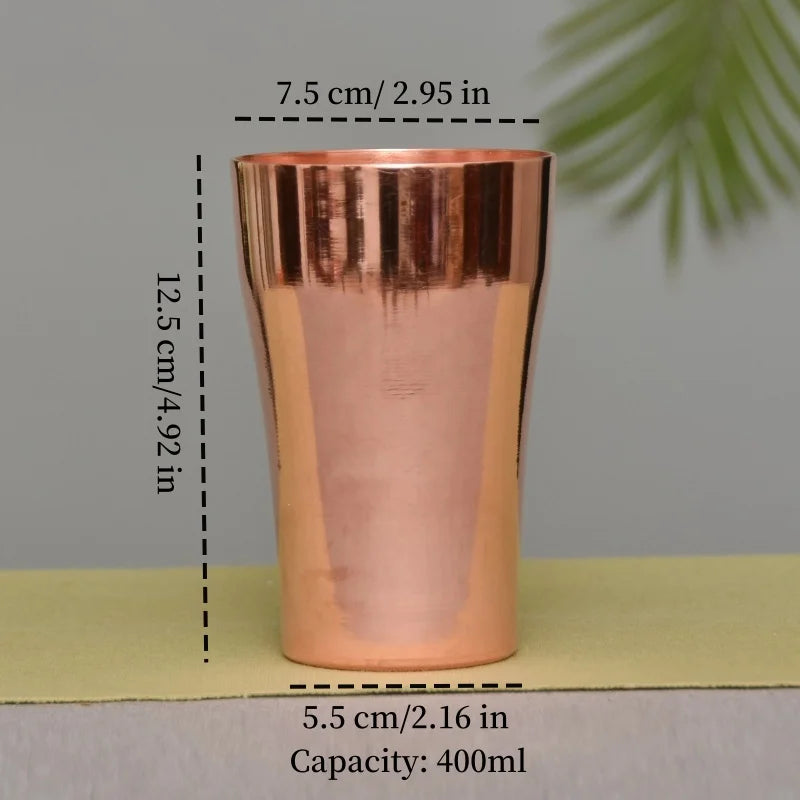 Handcrafted Pure Copper Beer Milk Mug Weave Handle Thickened Water Moscow Mule 400 ml Cup Dessert Cafe Drinkware Couple Gifts