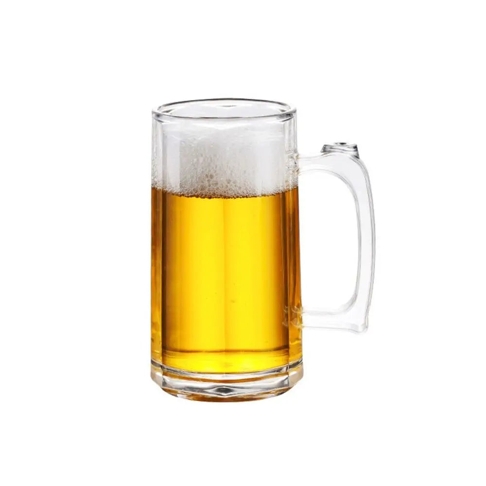 Clear Beer Mug Plastic Unbreakable Breakfast Milk Coffee Juice Water Cup Barware Drinkware for Home Party Bar KTV Beer Mug 맥주잔
