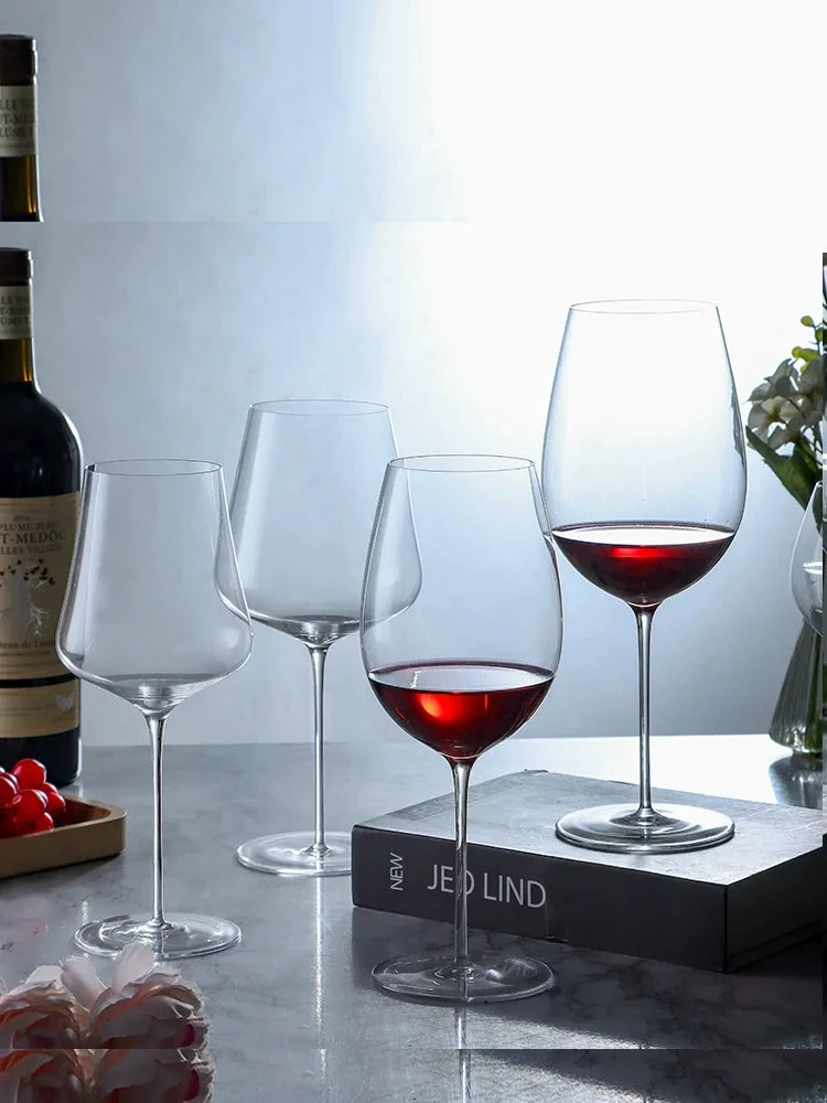 Ultra Thin Crystal Glass Goblet Sensory Oot-bellied Red Wine Glass Home Fine Stick Wine Burgundy Glass