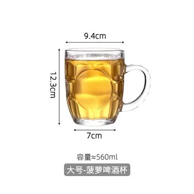 Draft Beer Mugs 600ml Japanese Coffee Mug Large Capacity Glass Cup
