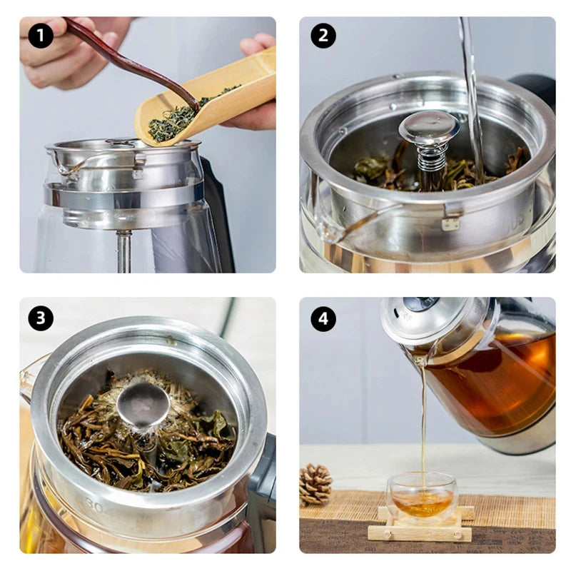 1.3L Electric Kettle Automatic Steam Spray Teapot with Filter Multifunctional Glass Teapots Thermo Pot Home Boil Water Kettle