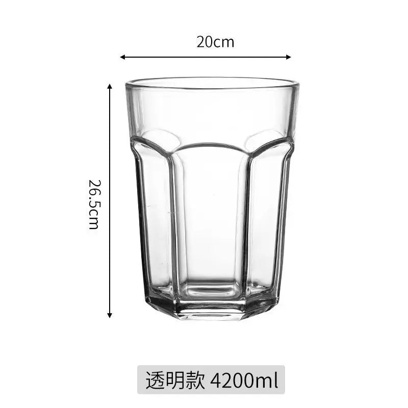4200ML Giant Glass Cup Transparent Beer Mug Creative Large-capacity Glass Home Decoration Glass Container Birthday Gift