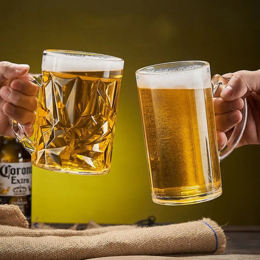 Clear Beer Mug Plastic Unbreakable Breakfast Milk Coffee Juice Water Cup Barware Drinkware for Home Party Bar KTV Beer Mug 맥주잔