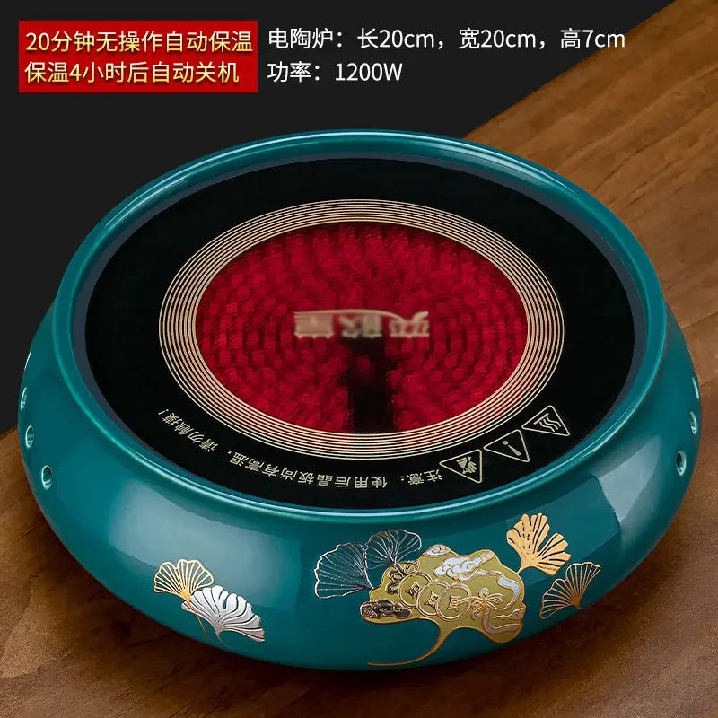 Electric Glass Teapot Kettle 220V with Induction Heating Plate for Quick Tea Water Boiling - Kitchen Tea Making Tool LYH