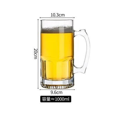 Draft Beer Mugs 600ml Japanese Coffee Mug Large Capacity Glass Cup