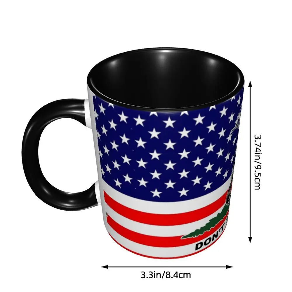 Dont Tread On Me Coffee Mug DIY Personalized Gadsden Flag Ceramic Mug Creative Present