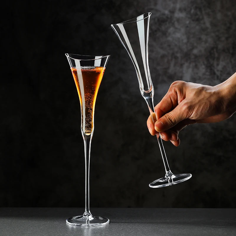 1/2PC Crystal Champagne Glasses Sparkling Wine Goblets Cinched Waist Wide Mouth Creative  Champagne Glasses Cocktail Glasses