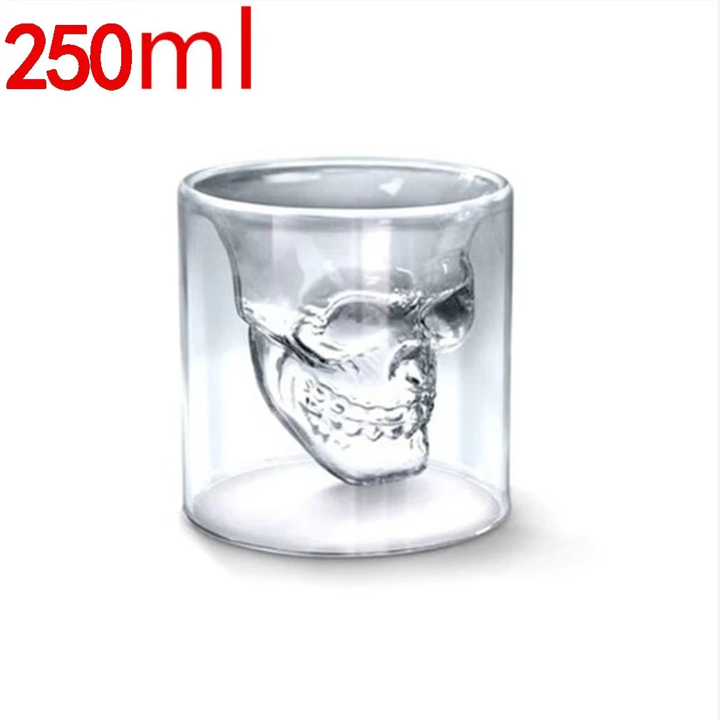 Transparent Skull Glass Wine Decanter Set Whiskey Skull Shot GlassesSkeleton Wine Glass For Bar Family Halloween Decoration Mug